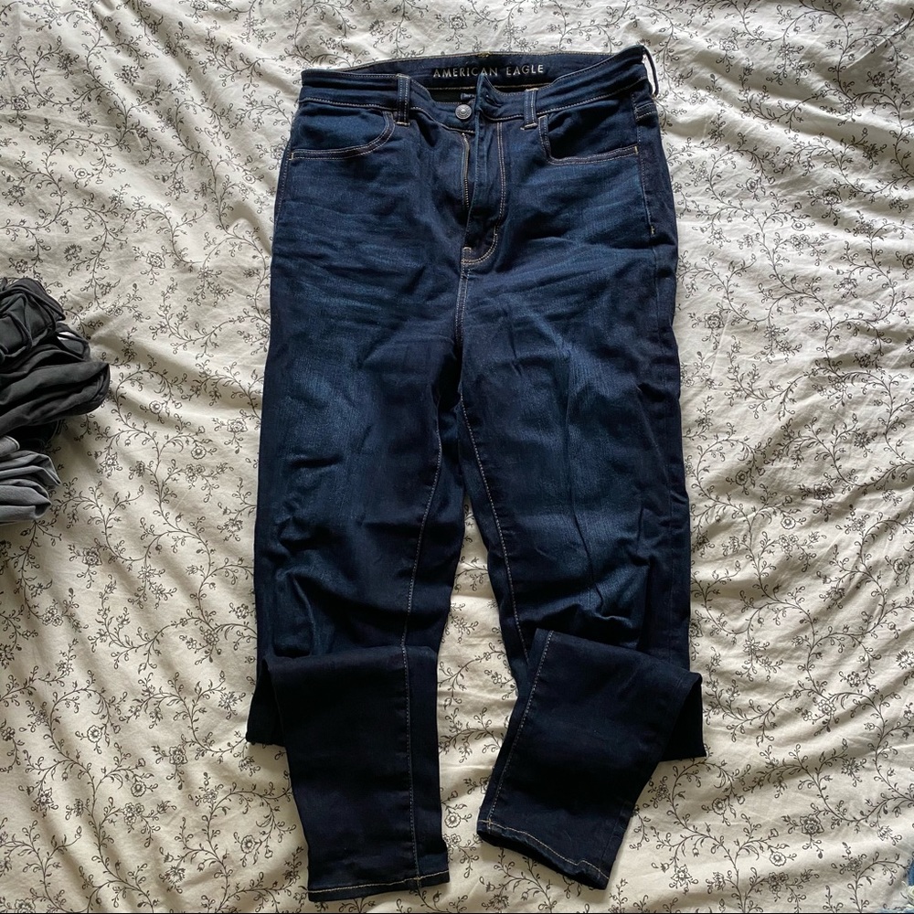 AE highest-rise jeggings dark wash
